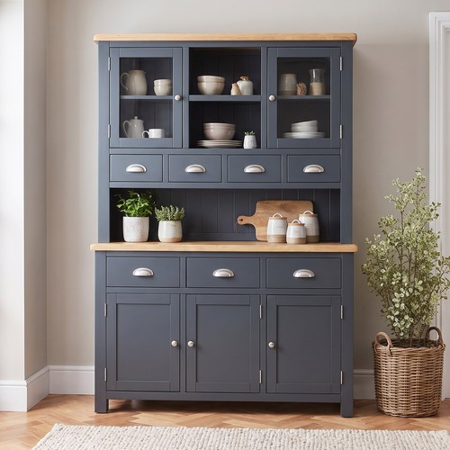 Glazed dresser sideboard - sideboard, large