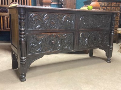 Fine well carved oak - a,