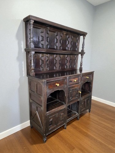 Charles style oak dresser - a,