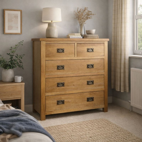 Oak chest drawers - of,