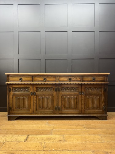 Old charm oak sideboard large - old,
