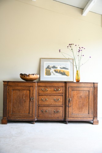 Georgian oak dresser base - oak,