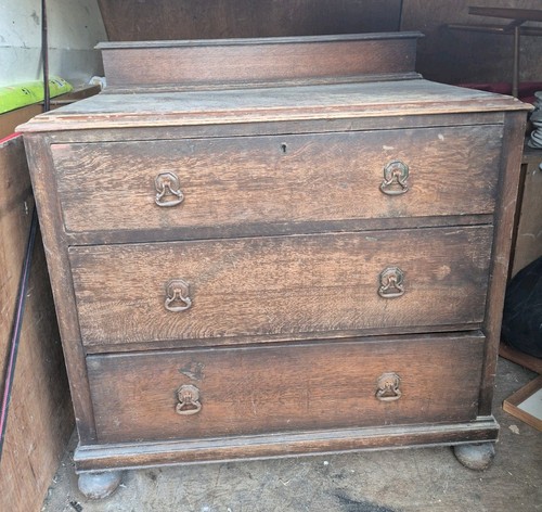 Antique oak chest drawers - chest, of
