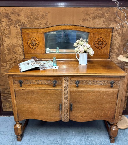 Antique oak sideboard - antique,