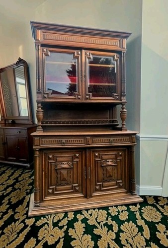 Antique carved oak - carved,