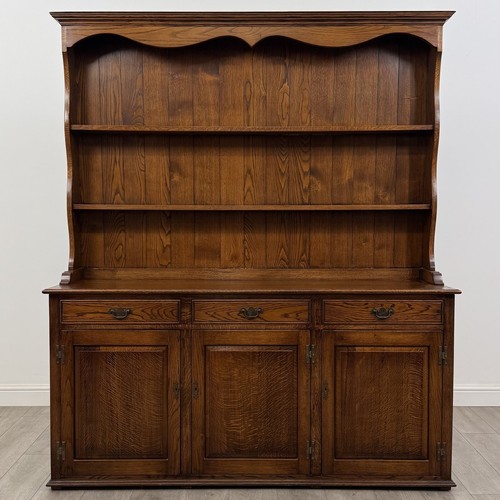 Vintage oak welsh dresser - oak,