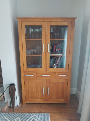 Solid oak wood dresser cabinet - wood, dresser/cabinet