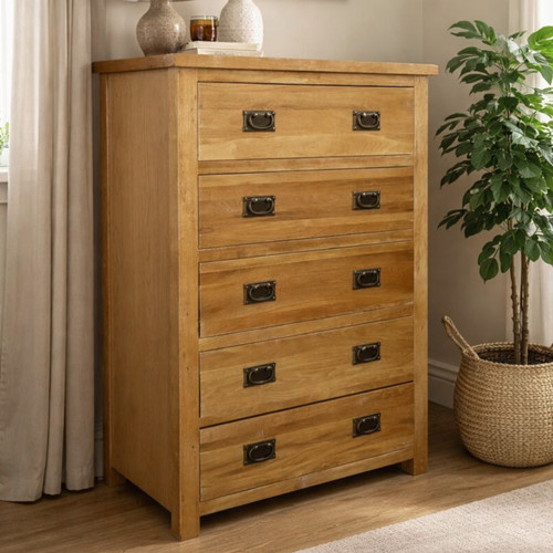 Oak drawer chest - oak, 5