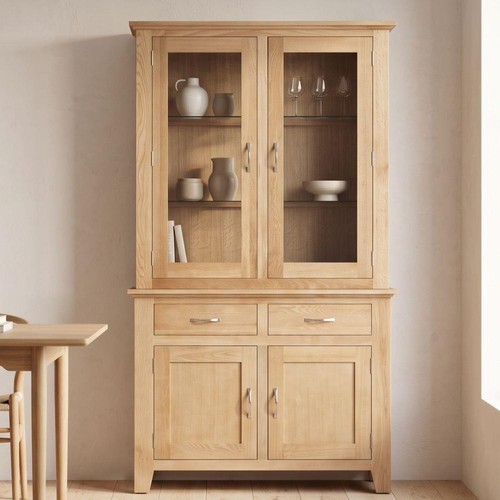 Solid oak large dresser - oak,
