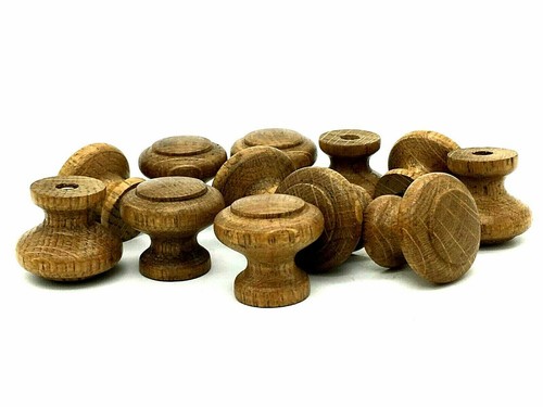Antique oak knobs 30mm - oak, wooden
