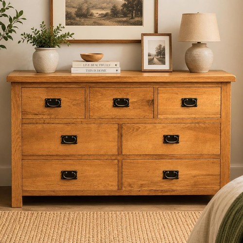 Oak drawer chest - oak,
