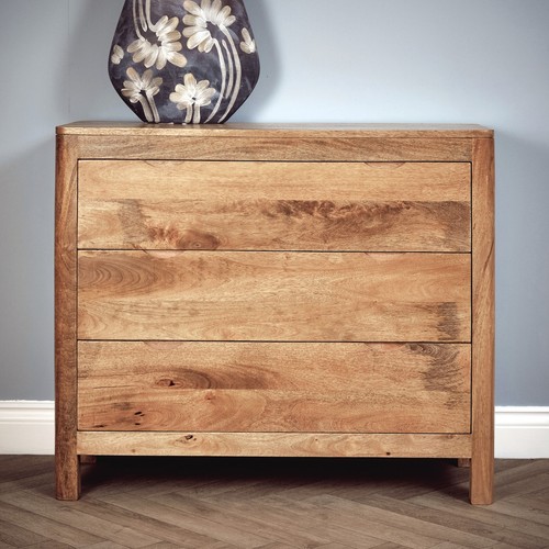 Solid mango wood drawer - wood, 3